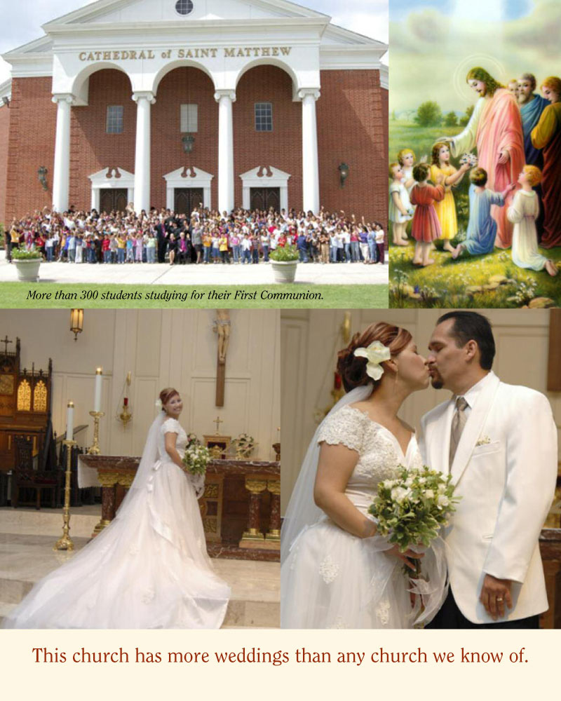 Events like First Communion and Weddings are important to Saint Matthew's Churches.